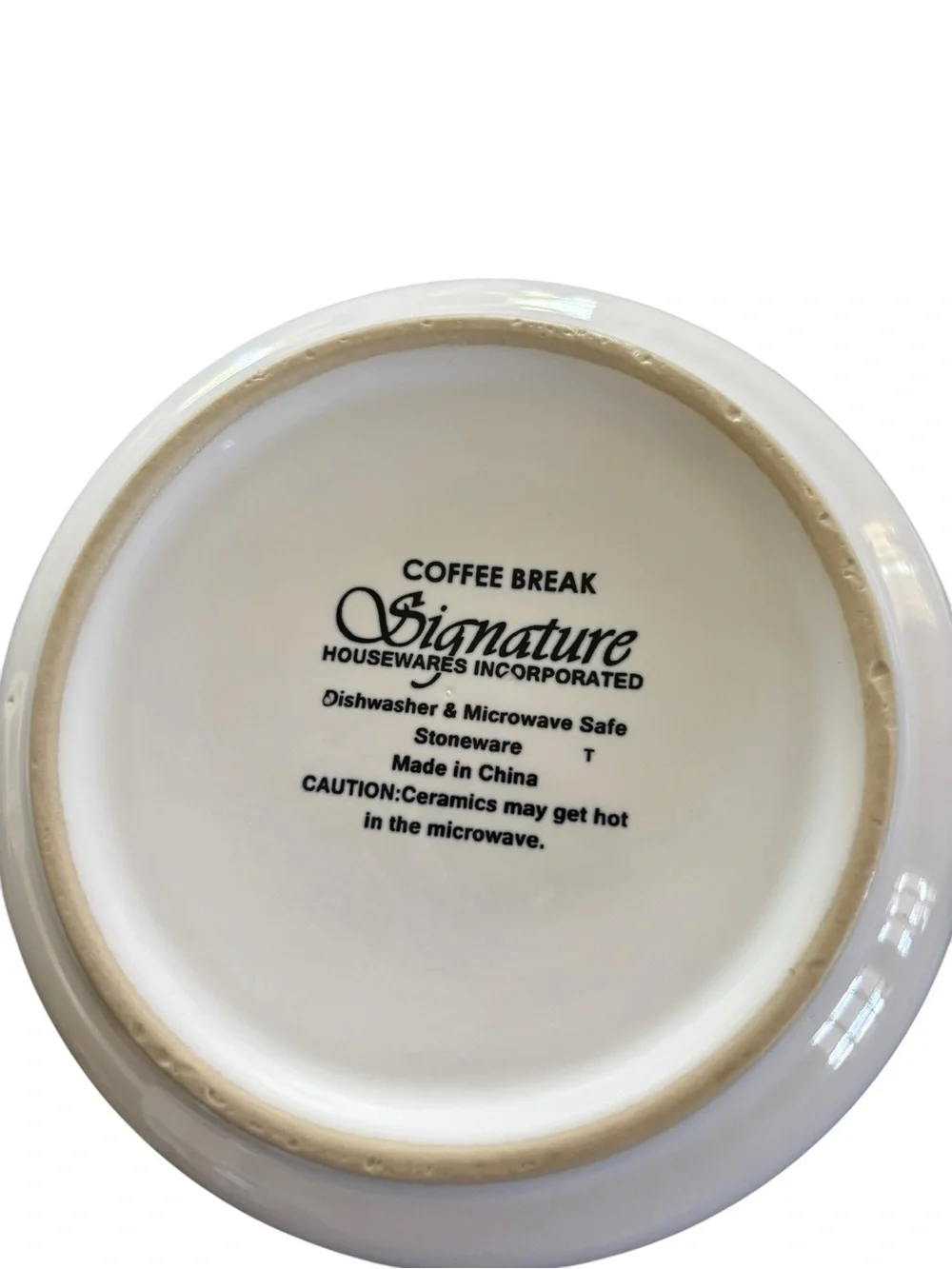 Signature Housewares Kitchen  White Ceramic Coffee Canister Bamboo Wood Lid